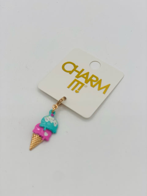 Gold Swivel Ice Cream Cone Charm