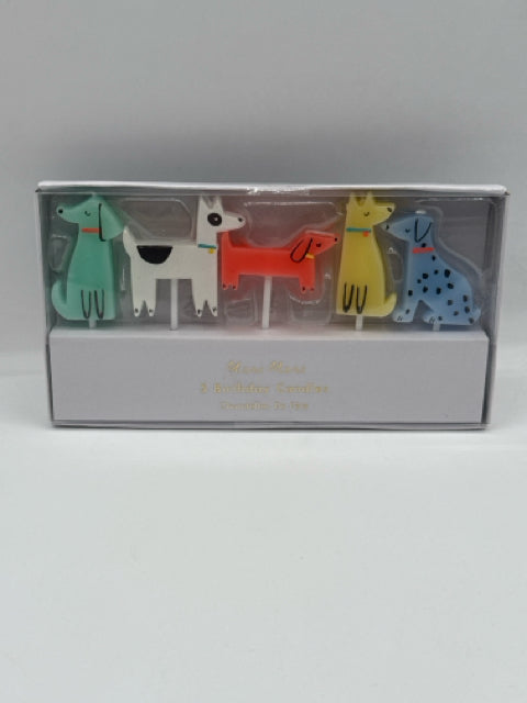 Set of Five Dog Birthday Candles