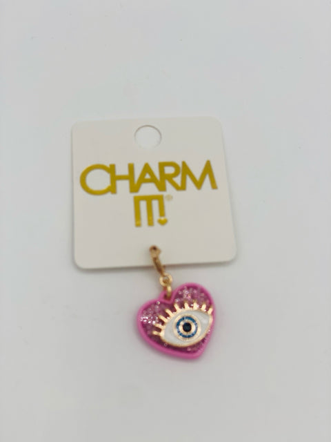 Gold Glitter Lucky Eye Charm