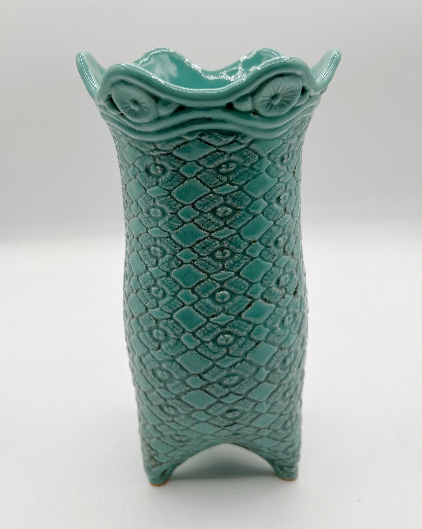 Tripod Vase in Aqua