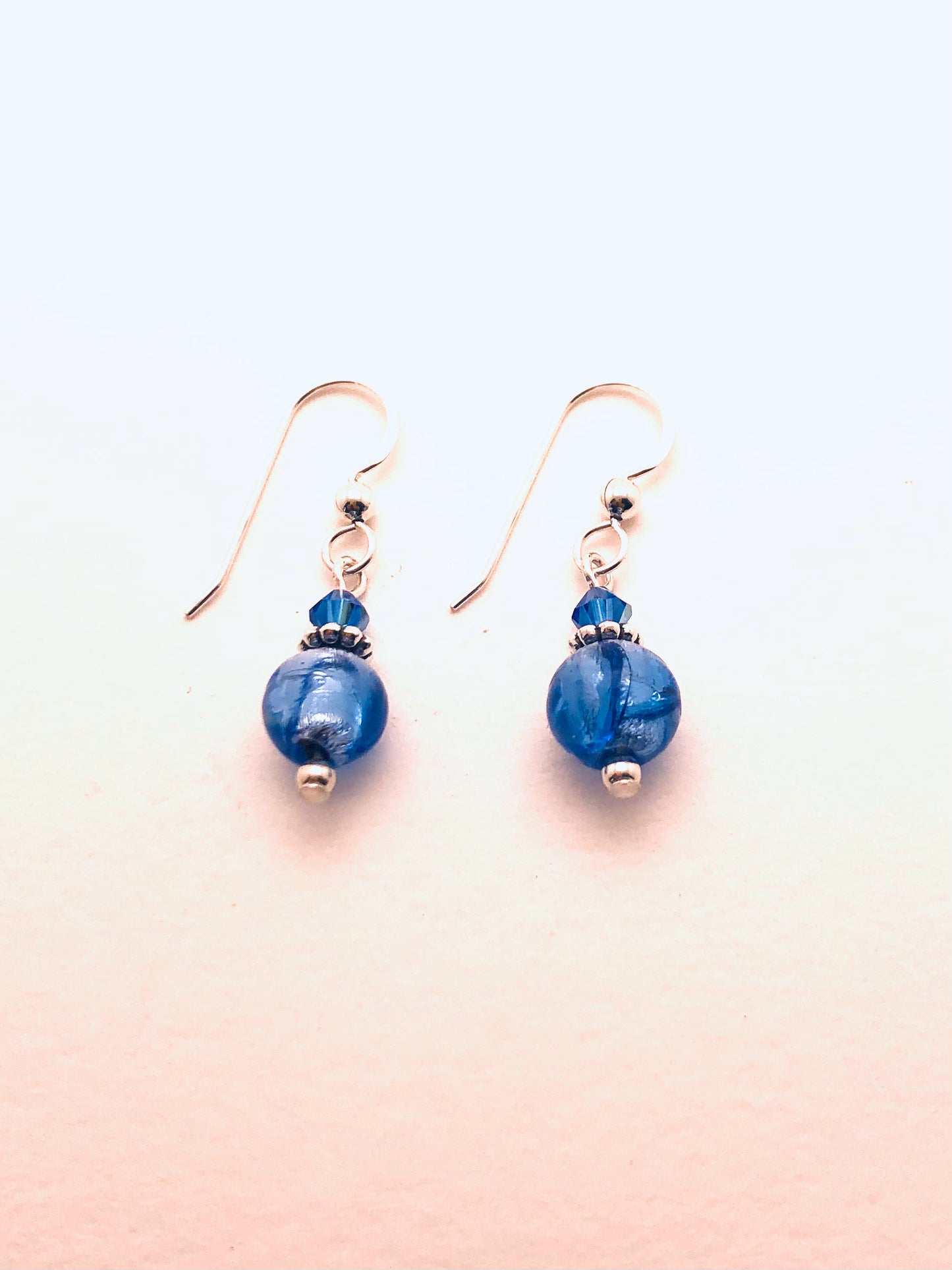 Venetian Glass Earrings Blue