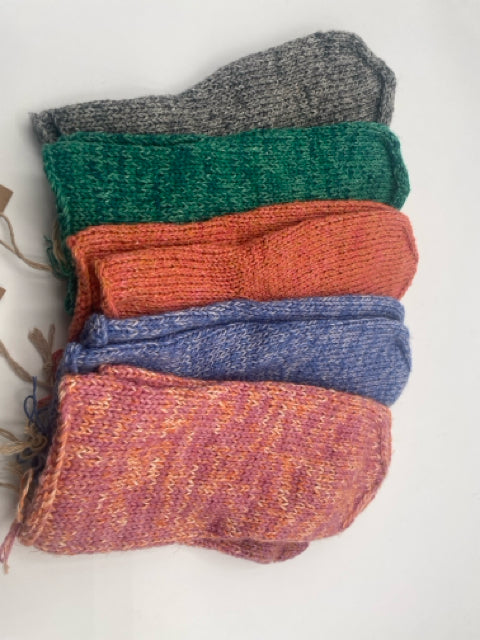 Adult M Knitted Merino & Silk Blend Mittens