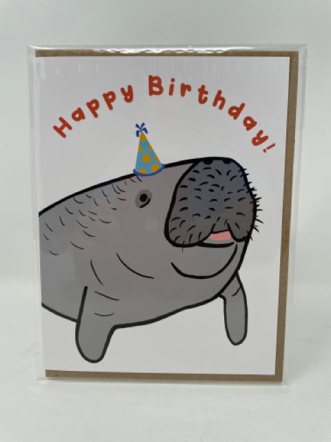 Manatee Happy Birthday Card