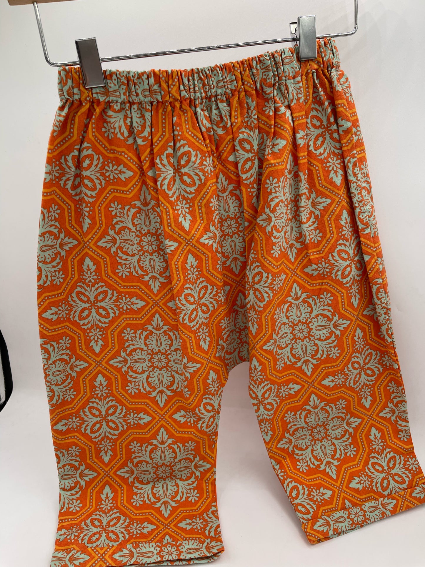 3 T Pants - Orange & Light Green