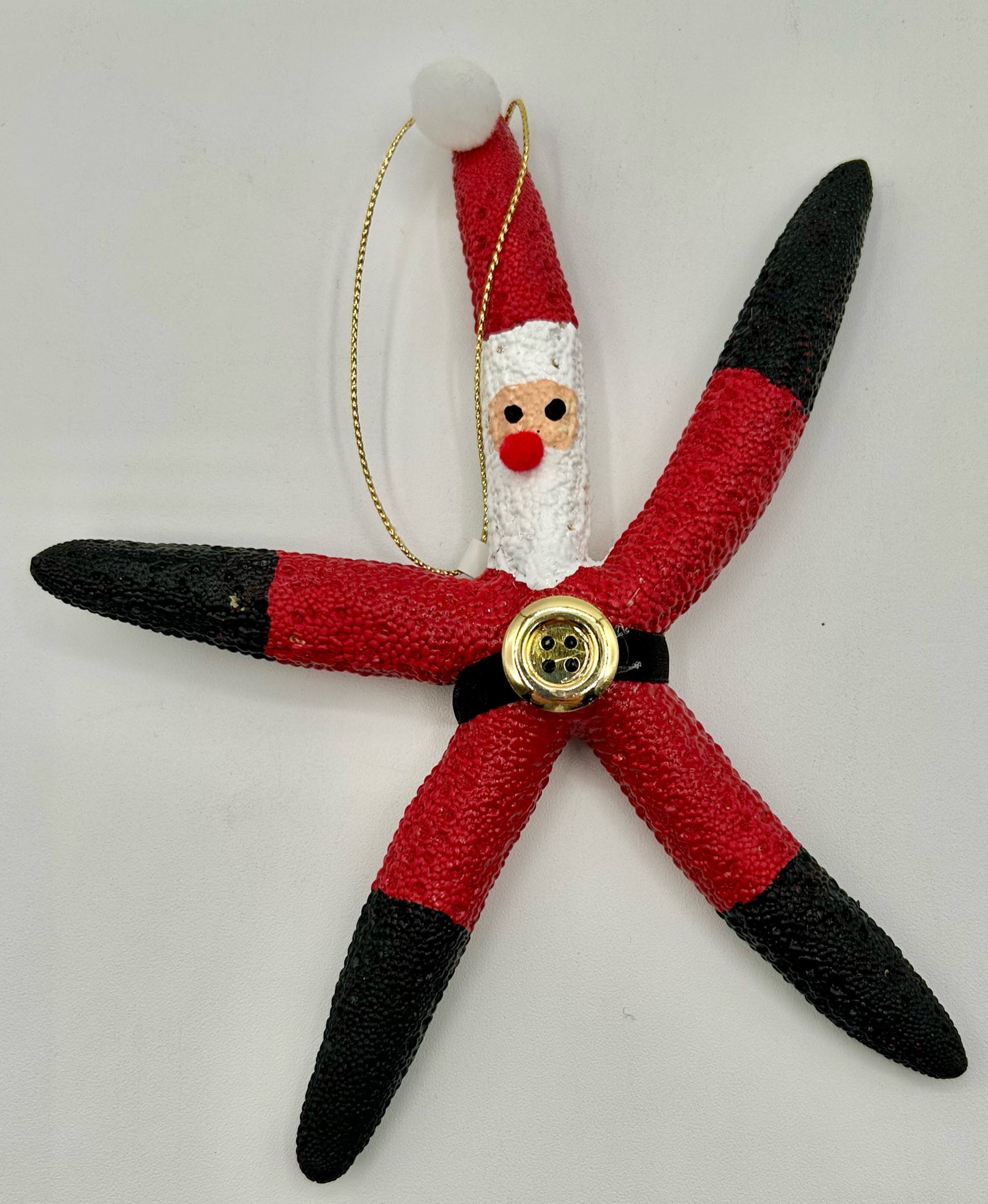 Large Starfish Santa Ornament