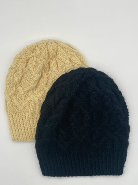 Wool Cable Knit Beanie Hat