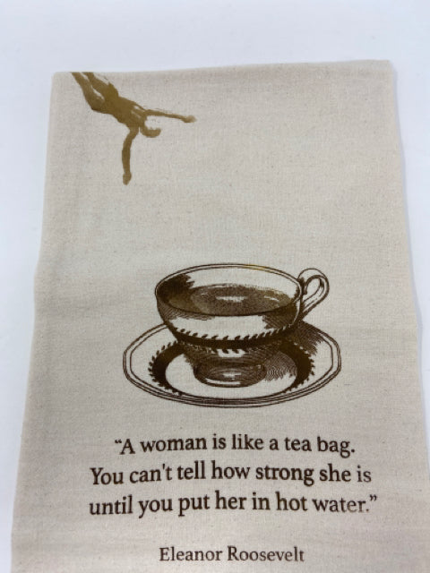 Roosevelt Tea Bag Quote Tea Towel