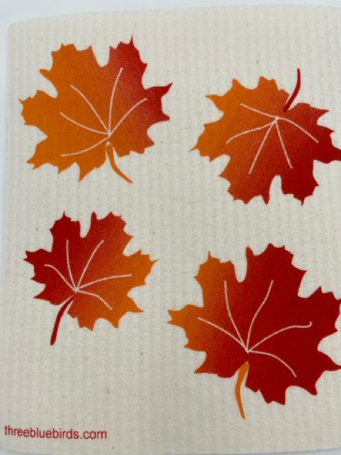 Maple Leaves Swedish Dishcloth