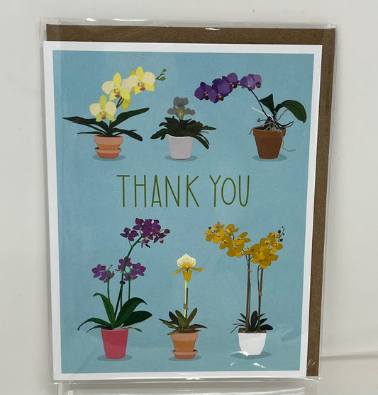 Orchid Thank You Card