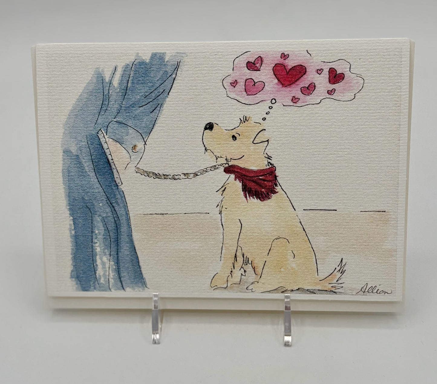 Leash Dog Valentine's Cards