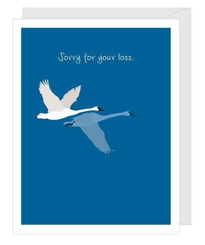 Flying Swans Sympathy Card