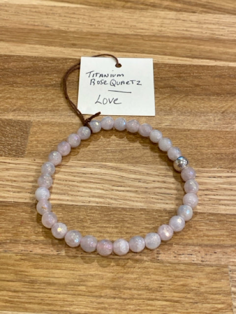 Titanium Rose Quartz Bracelet