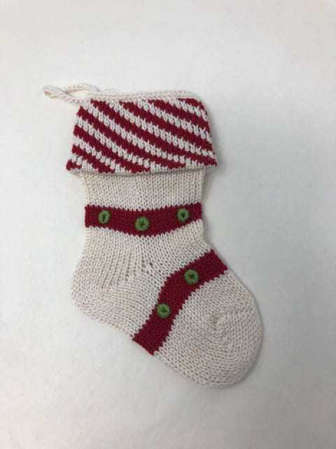 Diagonal Striped Cuff Stocking