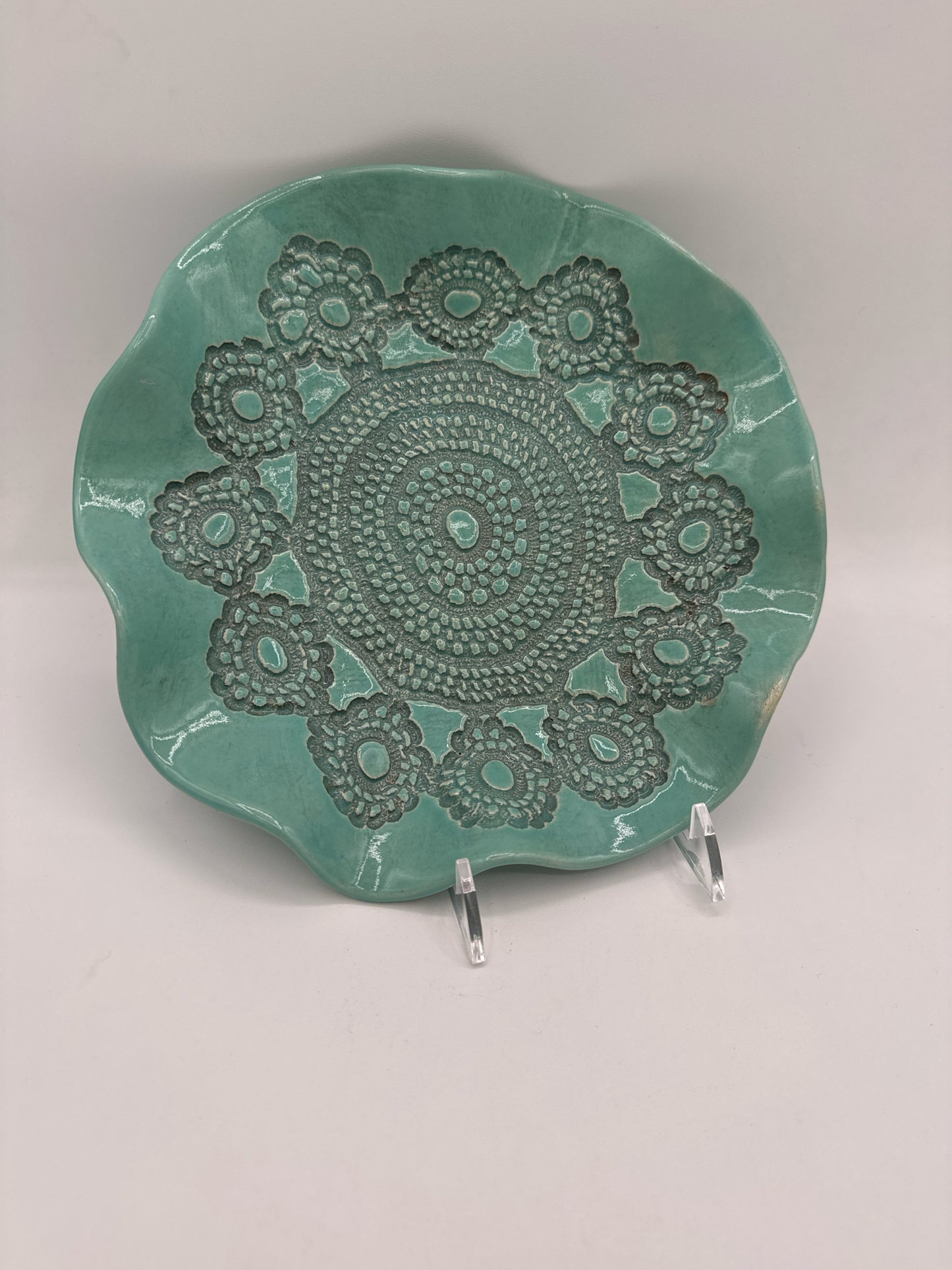 Medium Wavy Dish in Turquoise