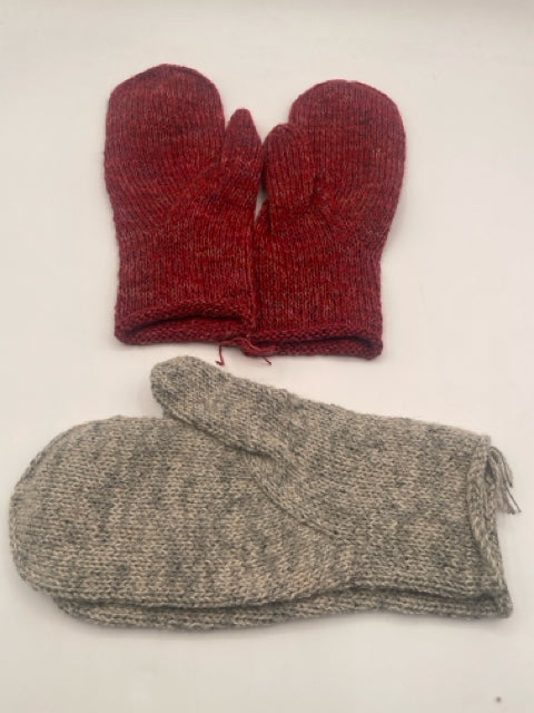 Adult L Knitted Merino & Silk Blend Mittens