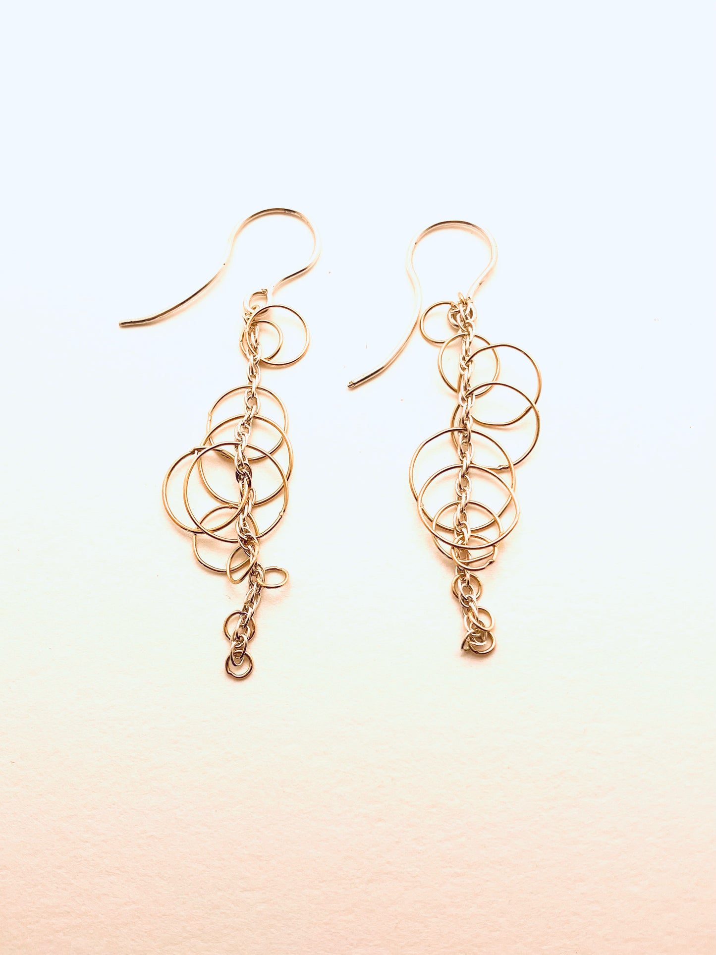 14K Gold Caterpillar Earrings