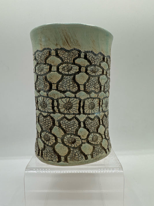 Oval Cylinder Vase in Mint