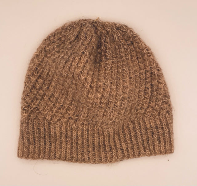 Adult M/L Fawn Wool Knit Slouch Hat