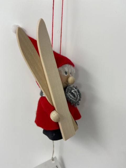 Elf Ornament with Skis