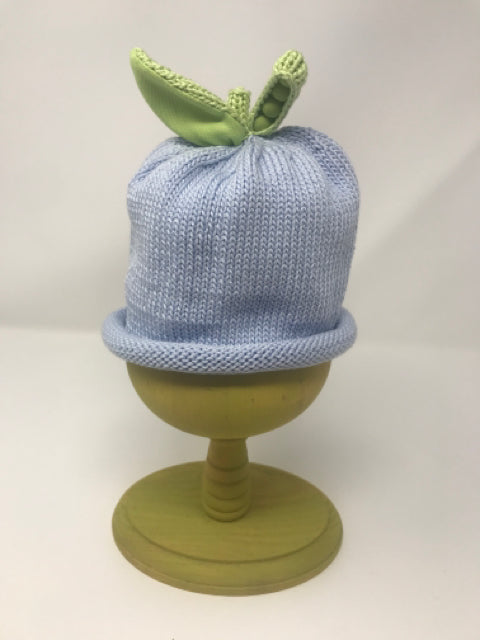 3-6 M Light Blue Cotton Knit Sweet Pea Hat