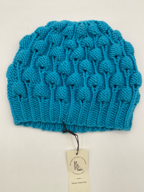 Child M/L Cerulean Blue Superfine Merino Acorn Bobble Knit Hat