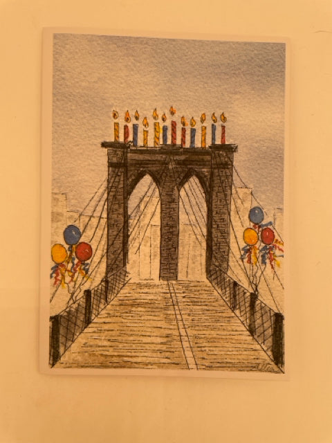 Party On The Bridge Birthday Card