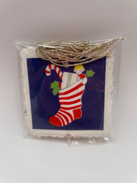 Cane And Stocking Christmas Gift Tags