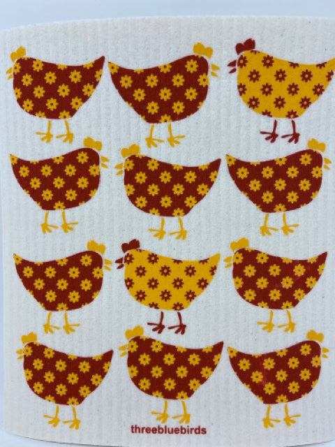 Little Chickens Swedish Dishcloth