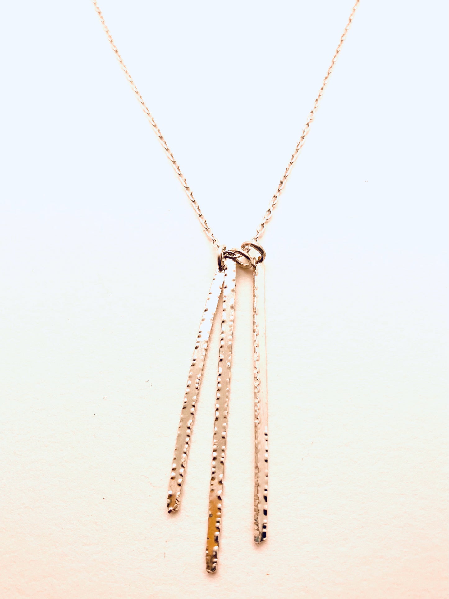 Sterling Silver Triple Spike Necklace