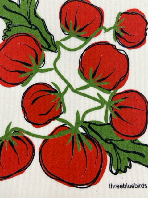 Tomatoes Swedish Dishcloth