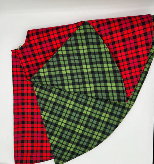 Red Plaid/Green Plaid Tree Skirt