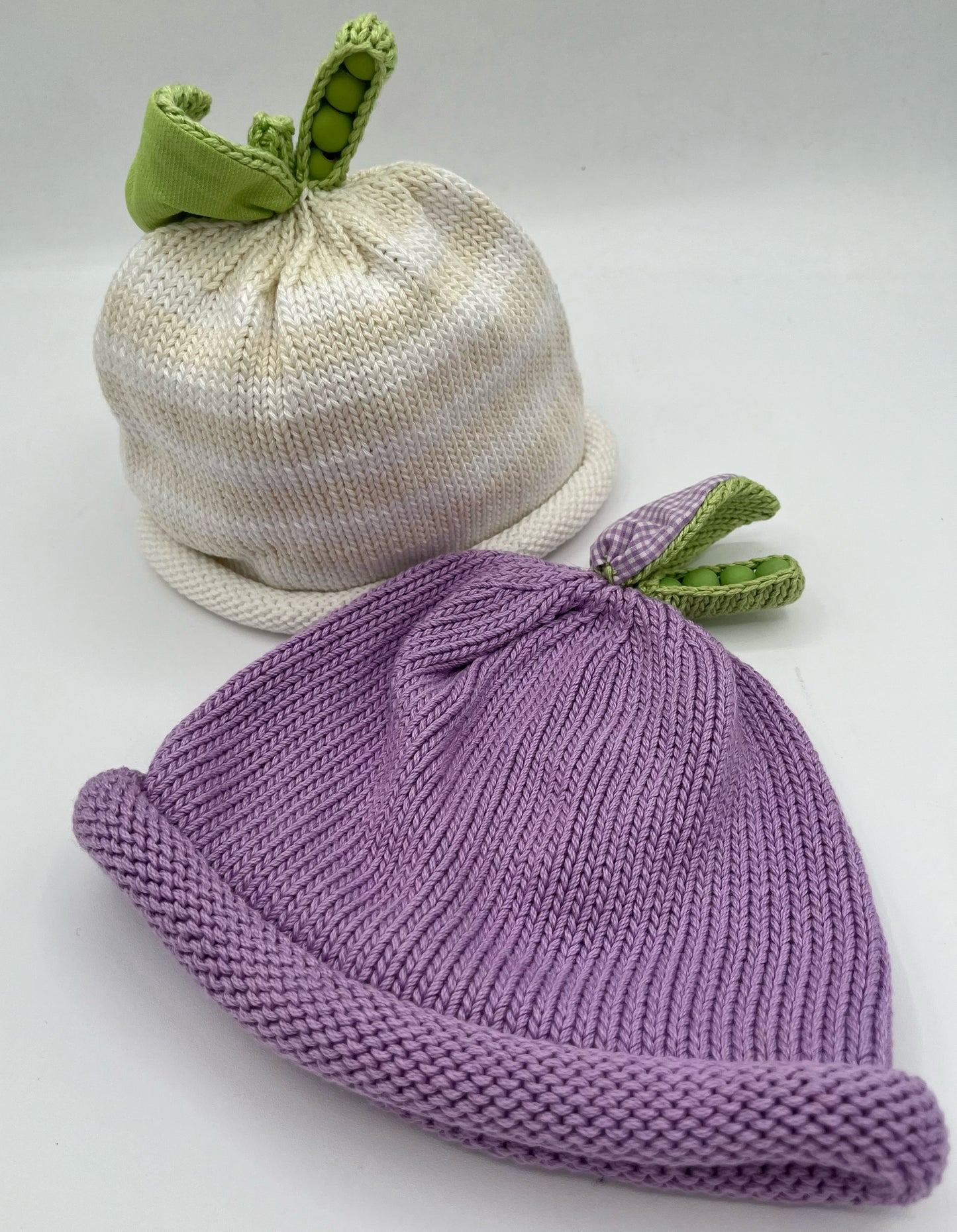 9-12 M Cotton Knit Sweet Pea Hat