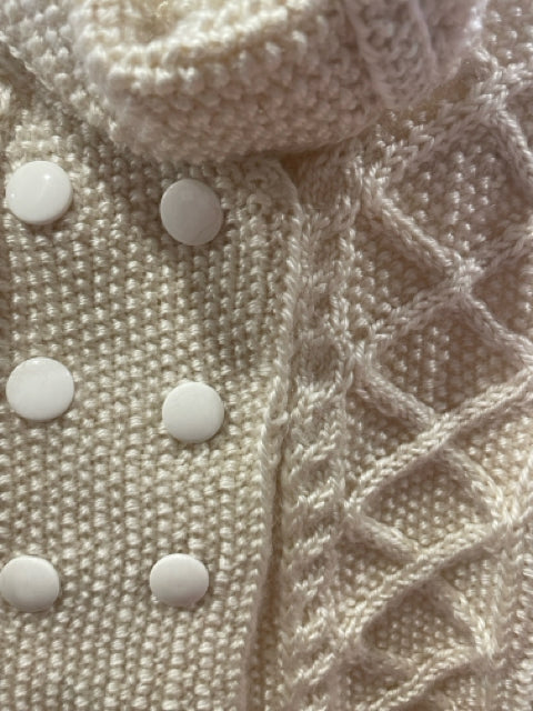 12-18 M Cream Acrylic Cable Knit Jacket