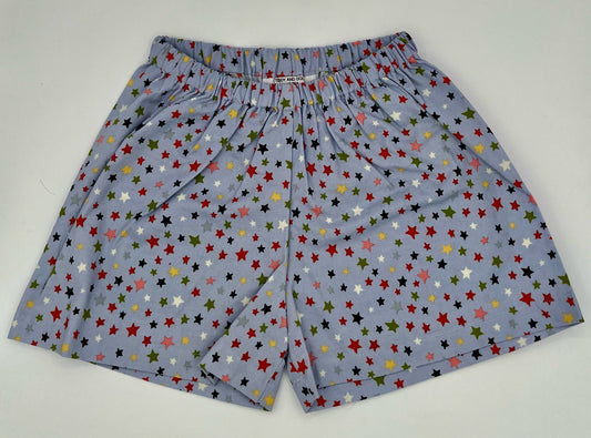 4 Y Camp Shorts - Soft Purple w/Star Motif Vintage Material