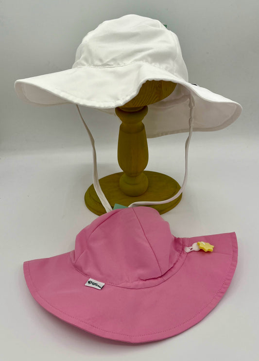 0-6 M UPF 50+ Light Pink or White Eco Brim Hat