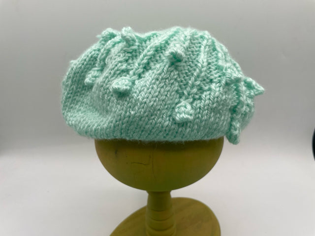 6-12 M Mint Acrylic Knit Cardigan And Hat Set