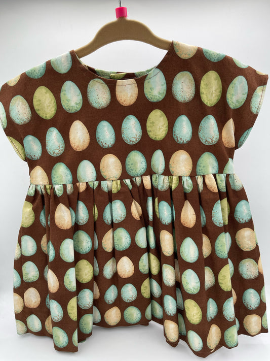 1 T Dress - Brown w/ Eggs