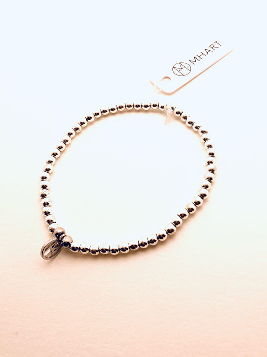 Hematite Gemstone Stretch Bracelet