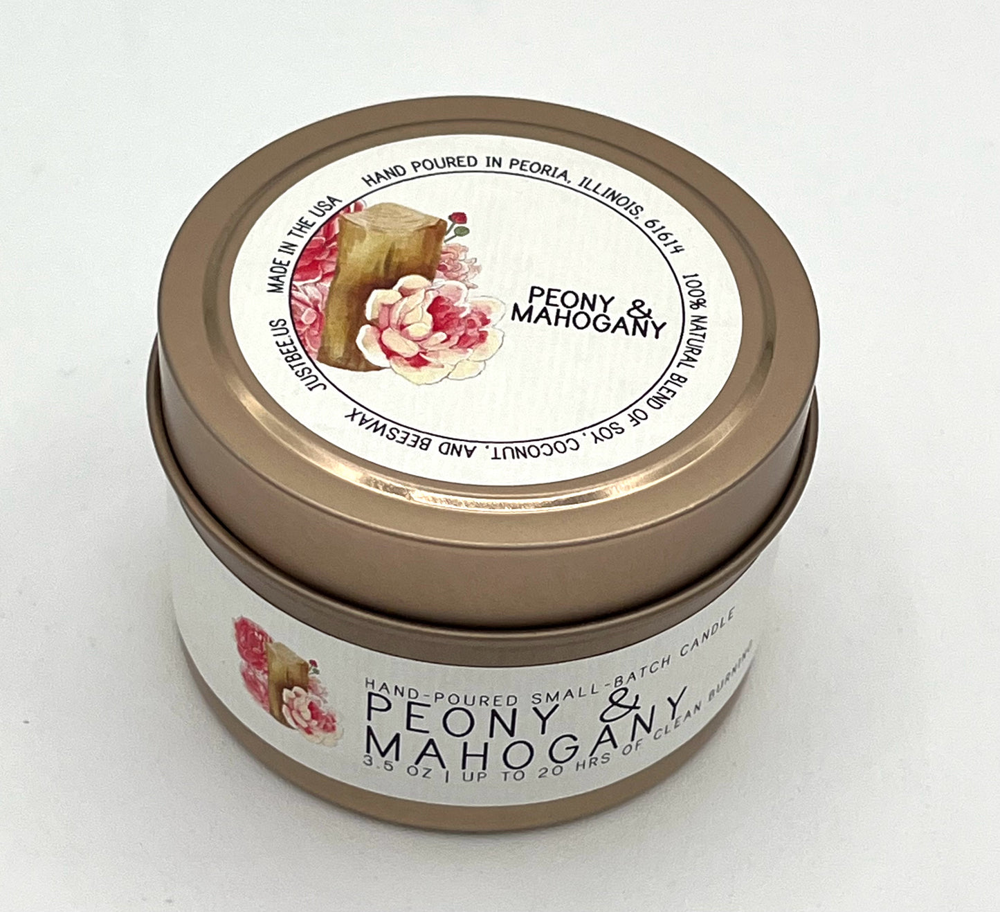 Peony & Mahogany Travel Candle