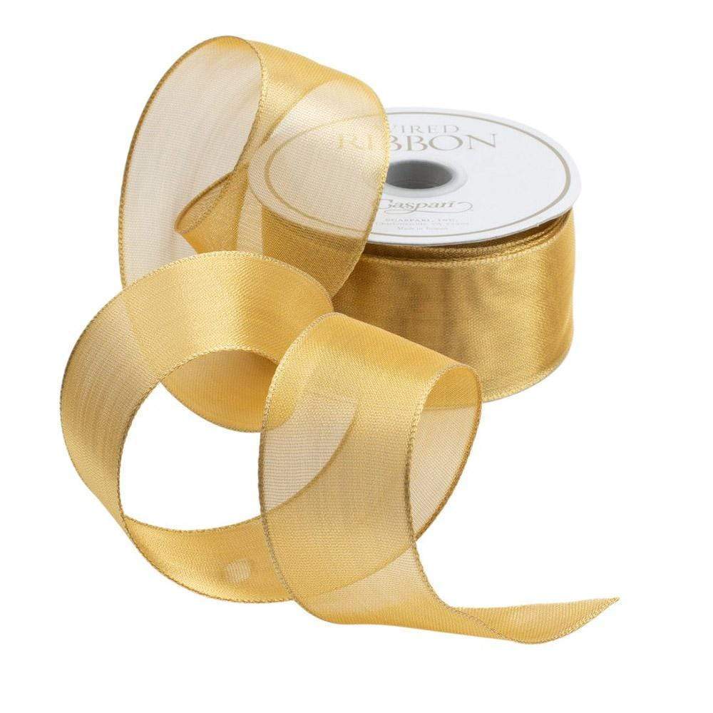 Sheer Gold Ribbon- wired