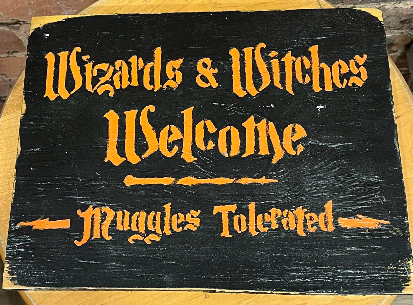 Wizards And Witches Welcome Wooden Sign