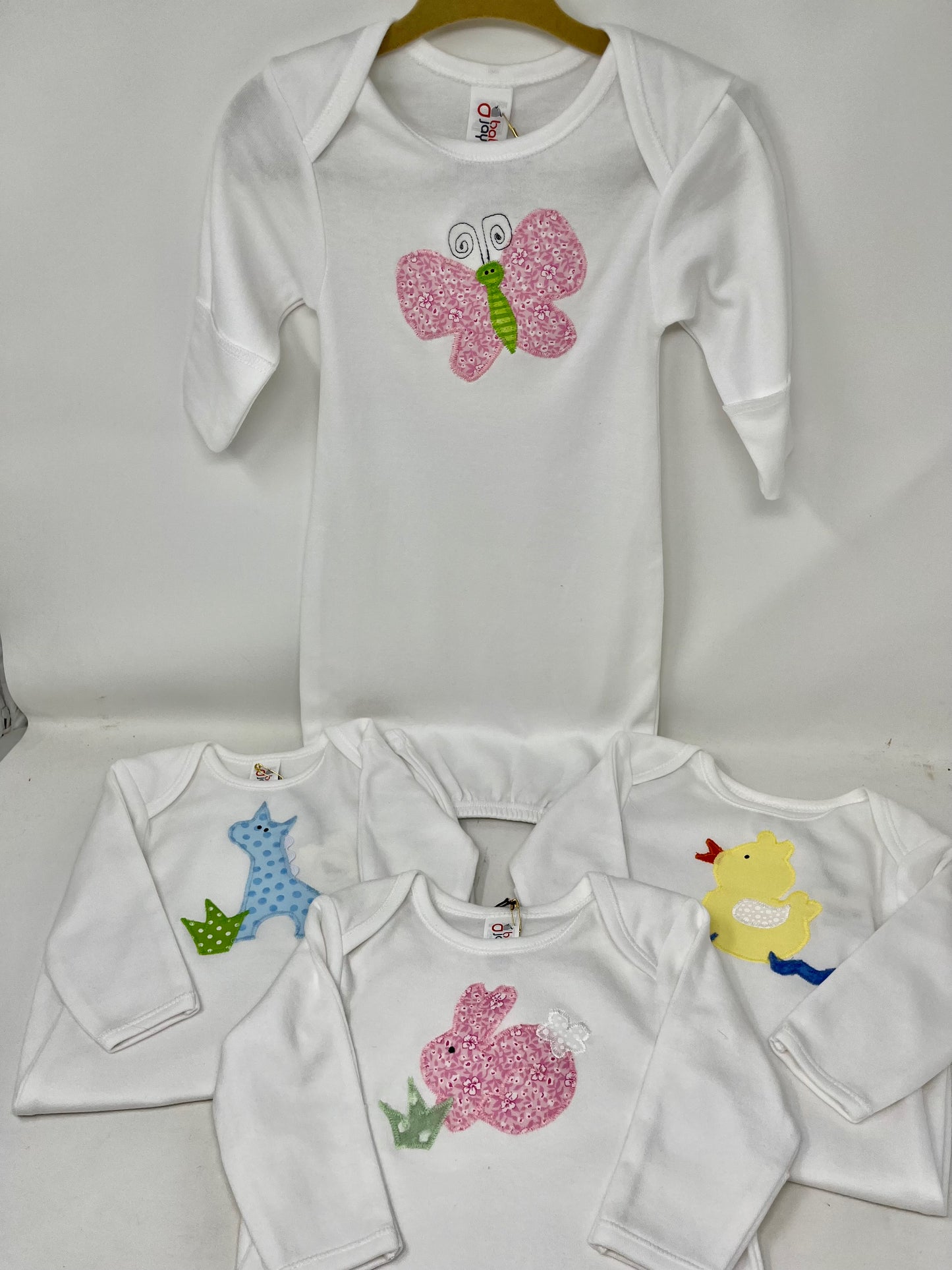 Newborn Nightgown with animal applique