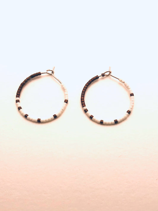 Night and  Day Hoop Earrings