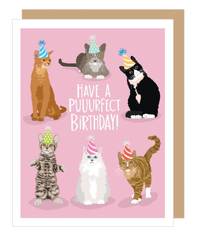 Purrfect Cats Birthday Card