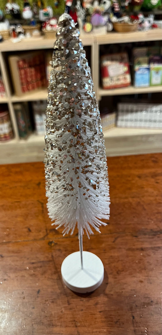 Platinum Glitter Bottle Brush tree