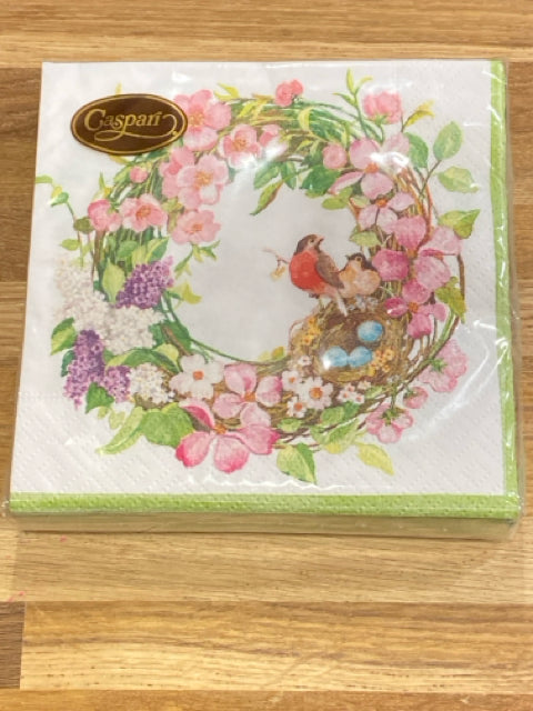 Spring Wreath Cocktail Napkins