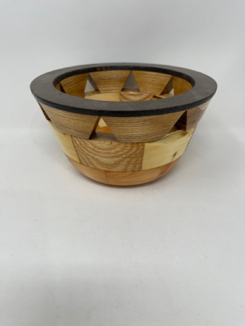 Segmented Wood Bowl with Cutouts