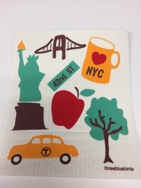 Love NYC Swedish Dishcloth