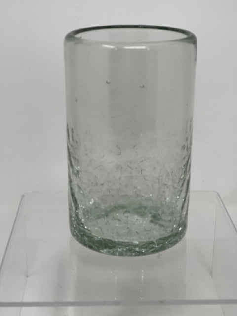 Handblown Crackel Glass Tumbler