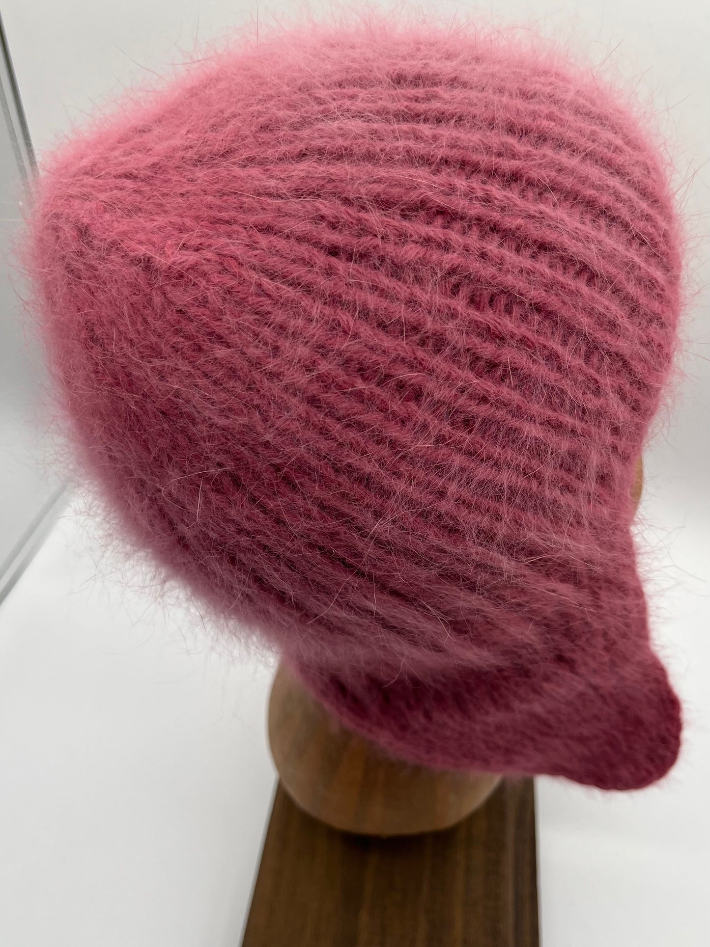 4-6 Y Rose Angora Knit Earflap Hat